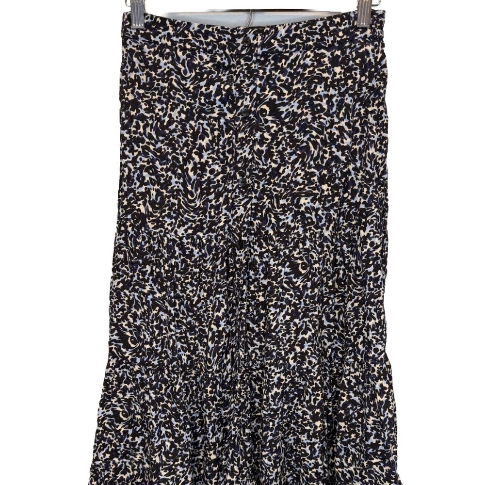 Scotch & Soda Midi Black Blue Cream Skirt XS